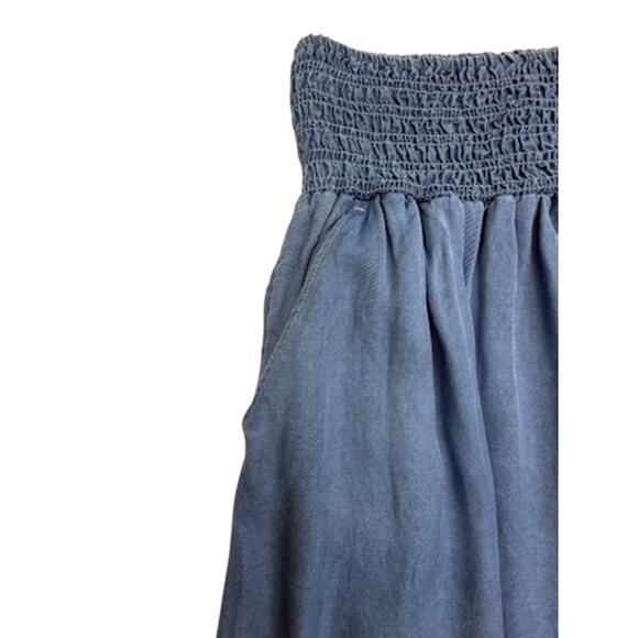 Calypso St. Barth Blue Lyocell Smocked Waist Maxi Skirt Women’s M - Picture 5 of 9